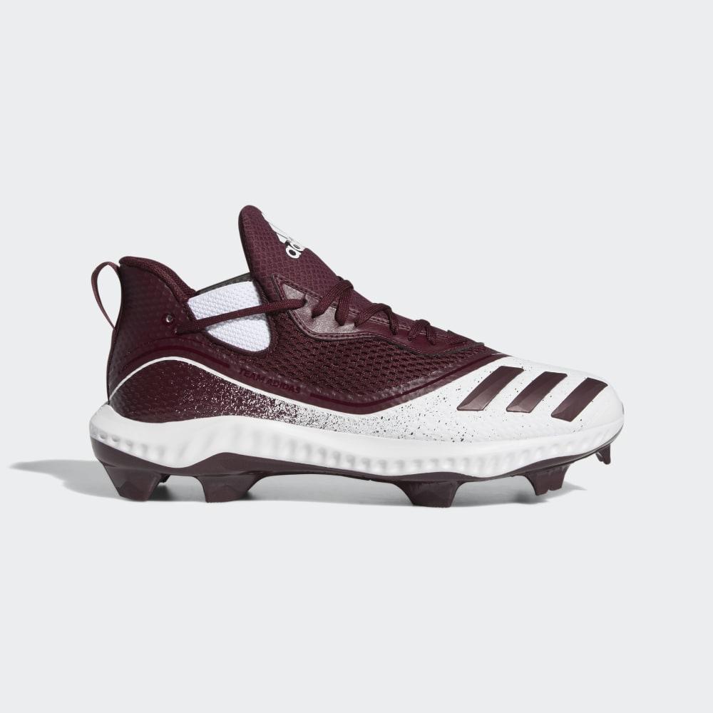 Adidas Men's Icon V Bounce TPU Baseball Cleats White/Burgundy Ireland G28278